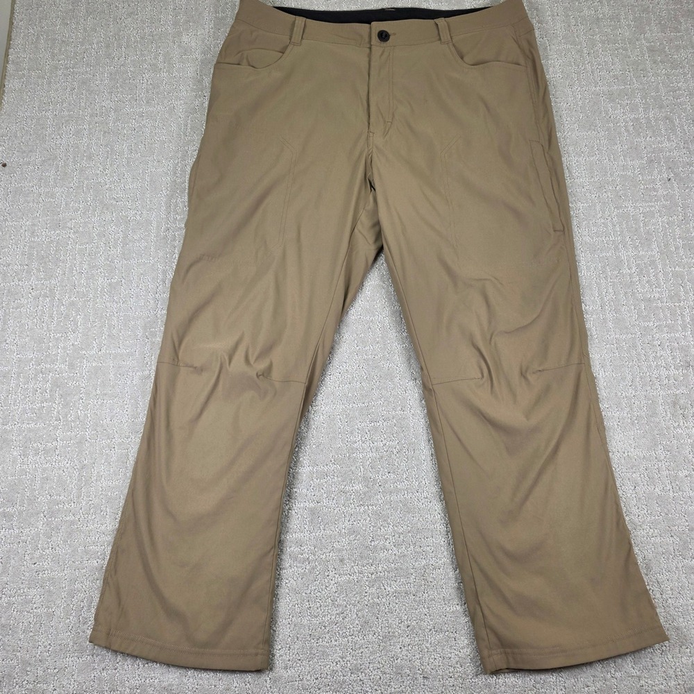 Orvis Classic Collection Fleece Lined Pants Mens 38x29 Tan Khaki Stretch Hiking